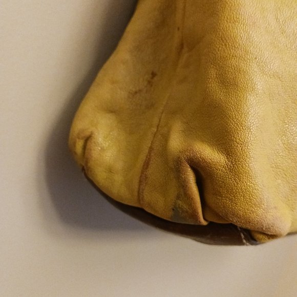 LONG LIVE VINTAGE Rustic FOSSIL rough Western ranch style raw leather bag - Picture 9 of 15